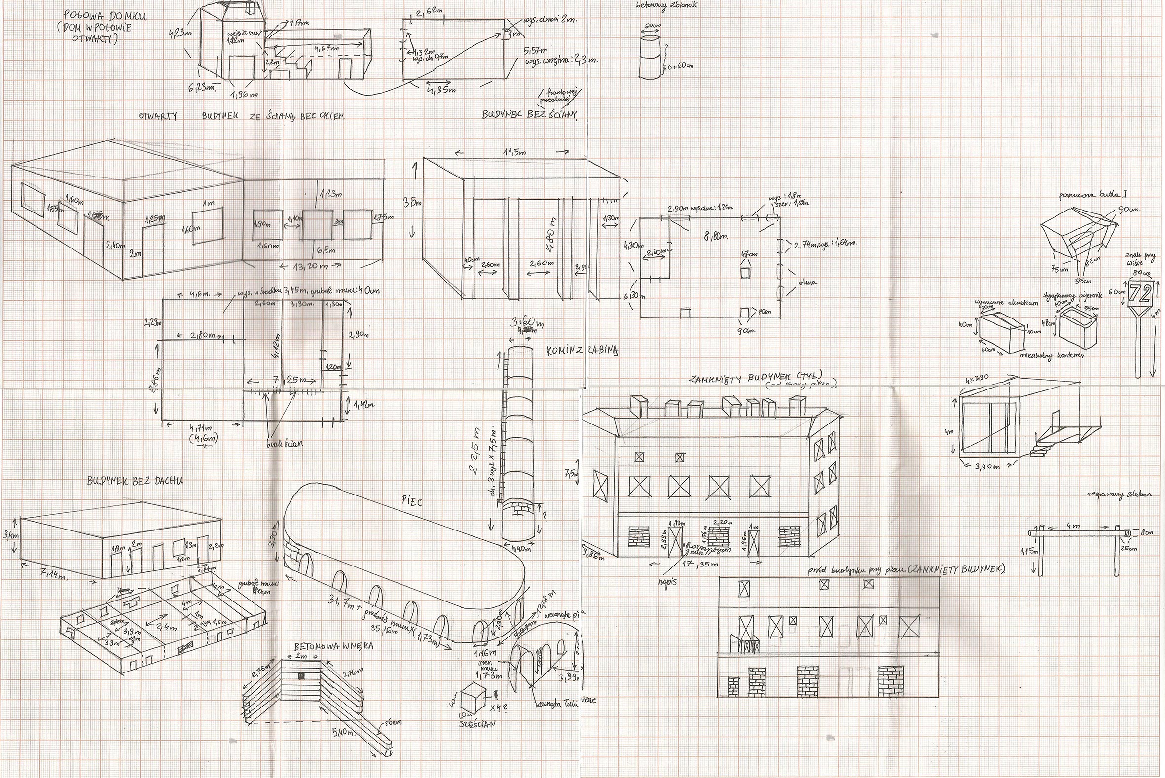Szkice pomiarowe obiektów w terenie